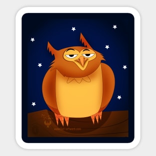 Stuffy Owl Sticker